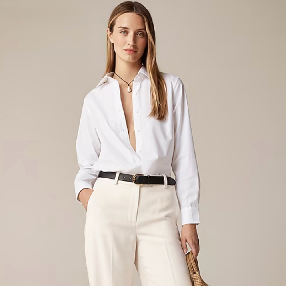 J. Crew Classic Slim White Button Down NWT